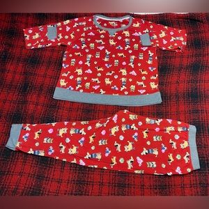 NWOT Cuddl Duds Winter Dogs Print Pajama set